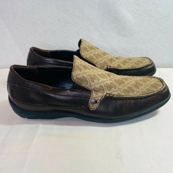 Guess Mens Feno 2 Brown Moc Toe Slip On Casual Loafer Shoes Size US 8 - Picture 8 of 12
